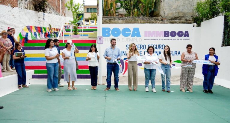 La Presidenta Municipal de Boca del Río, Maryjose Gamboa Torales, inauguró el tercer Sendero Seguro en la colonia Revolución