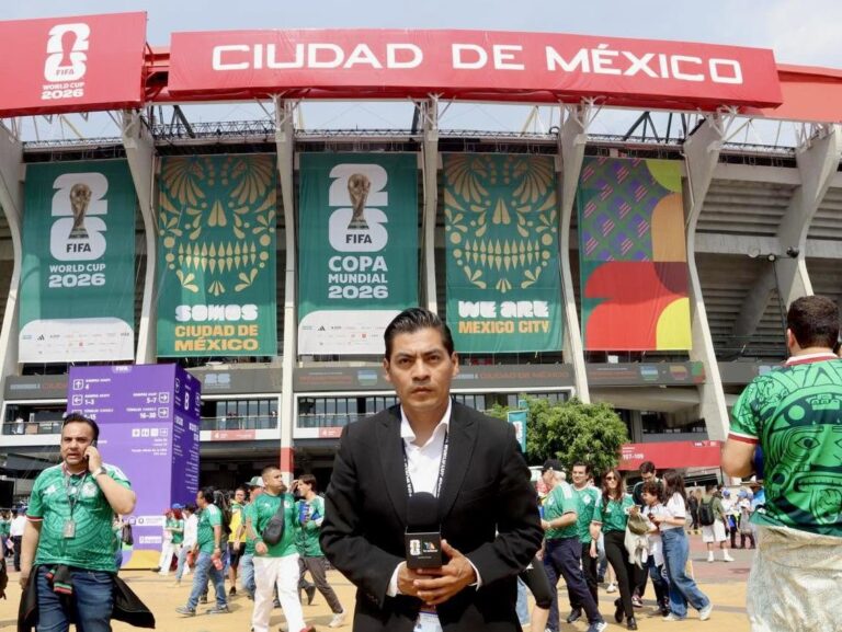 Érick Bazán Pardo: reportero veracruzano de TV Azteca en el Mundial/Foto: Tomada de Facebook