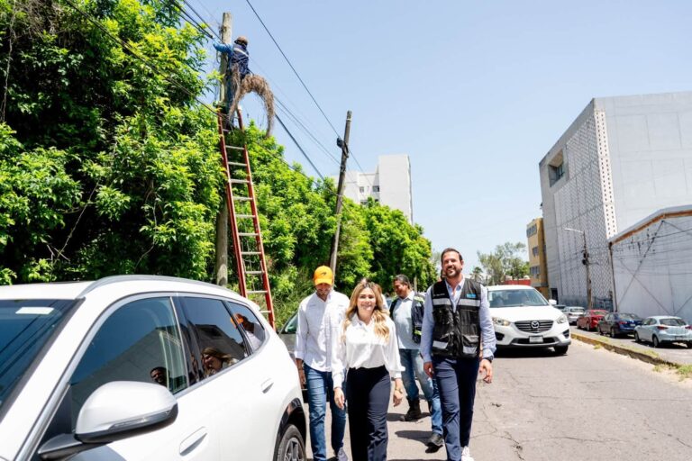 Alcaldesa maryjose Gamboa encabezó el operativo de retiro de cables en desuso en el fraccionamiento Costa de Oro
